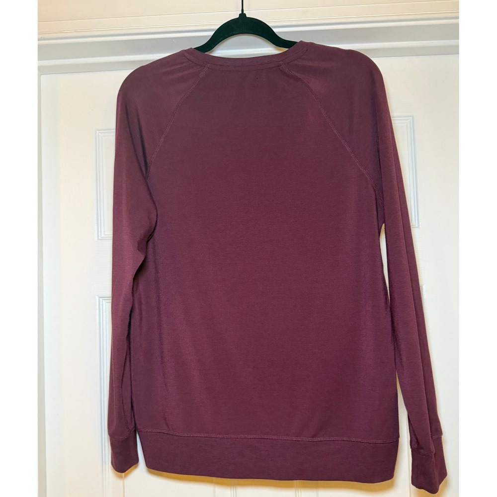 Tommy John Mens Burgundy Raglan Sleeve Crew Neck Lounge Sweatshirt Large - Picture 3 of 8